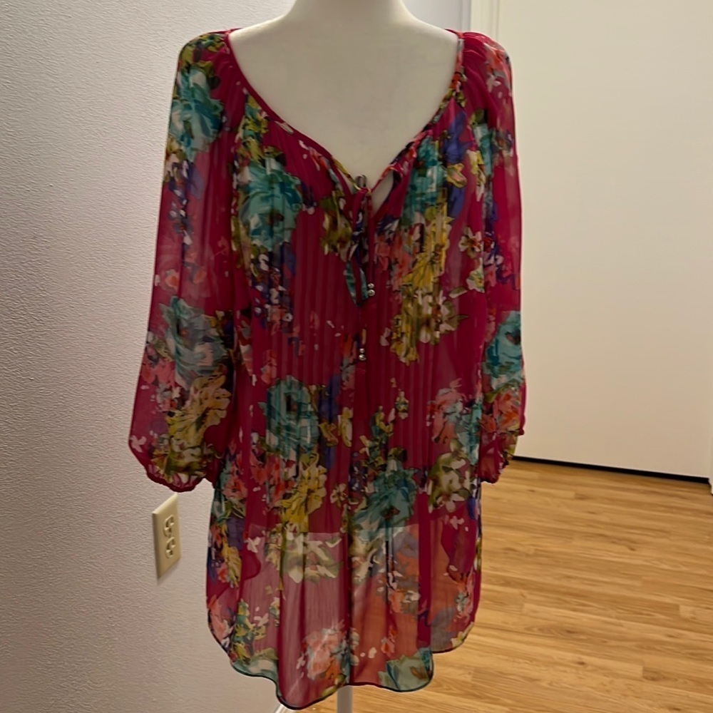 Charter Club Woman Beautiful Floral Tunic size 0X